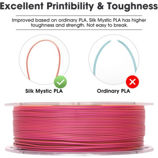 eSUN Silk Mystic 3D Filament Shiny Three Colors 3D Print Neat Winding - Gold Green Black